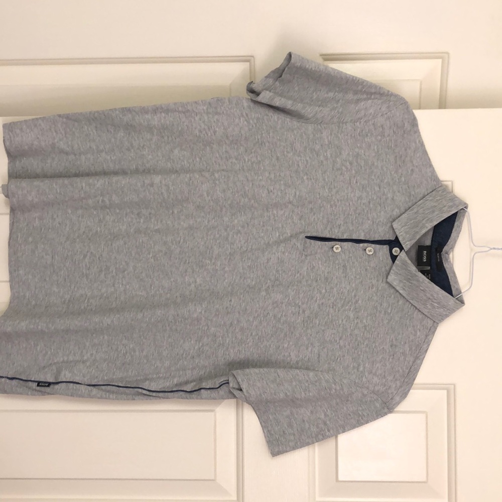 BOSS Hugo knit cotton shirt.